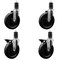 Service Caster 6'' Phenolic Wheel Swivel 1-5/8'' Expanding Stem Caster Set 2 Brakes, 4PK SCC-EX20S615-PHR-2-PLB-2-158 - alternate 1